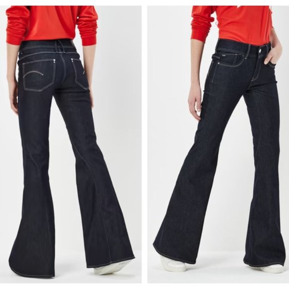 G Star Raw Denim - G Star Raw Lynn High Flarestream Bell Bottoms